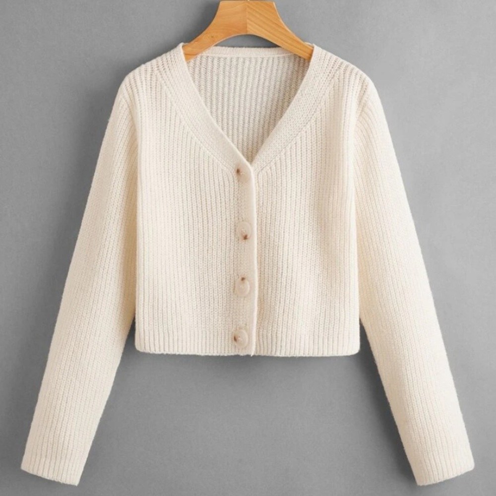 White cardigan